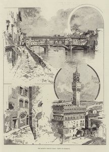 Wizyta królowej we Włoszech, widoki Florencji autorstwa Joseph Holland Tringham