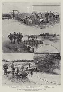 Królewscy inżynierowie w Aldershot, batalion pomostowy w pracy autorstwa Joseph Holland Tringham