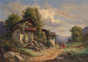 Joseph Höger Wiejska idylla 1852 autorstwa Joseph Hoger