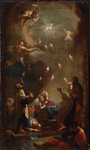 Zejście Ducha Świętego Pięćdziesiątnica, ok. godz. 1750 autorstwa Joseph Ignaz Mildorfer
