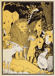Le Proces de Renart (kolorowa litografia)