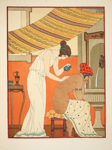 Musi namaścić rany olejem, ilustracja z "Dzieł Hipokratesa", 1934 autorstwa Joseph Kuhn Regnier