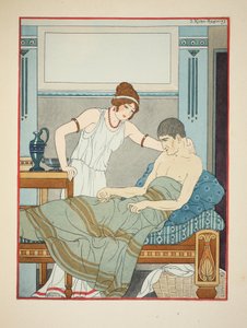 Choroba nerwowa, ilustracja z „Dzieła Hipokratesa”, 1934 autorstwa Joseph Kuhn Regnier