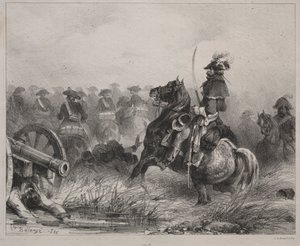 Scena kawalerii, 1836. autorstwa Joseph Louis Hippolyte Bellange