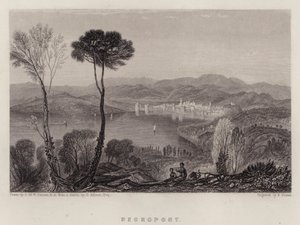 Negropont (kolor lito) autorstwa Joseph Mallord William (after) Turner