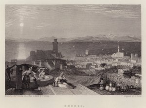 Rodos (kolor lito) autorstwa Joseph Mallord William (after) Turner