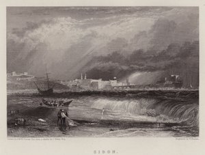 Sydon (kolor lito) autorstwa Joseph Mallord William (after) Turner