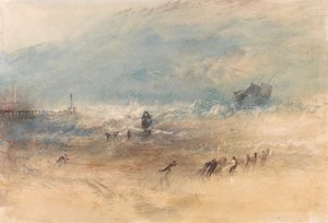 Statek zbliżający się do portu w Margate na wzburzonym morzu autorstwa Joseph Mallord William Turner