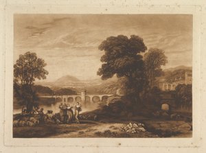 Tablica Apuleja w poszukiwaniu Apulejusza niepublikowana, Liber Studiorum, 1813-23. autorstwa Joseph Mallord William Turner