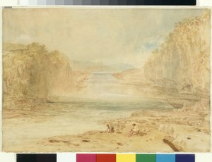 Aysgarth Force, Richmondshire (akwarela na ołówku na białym papierze) autorstwa Joseph Mallord William Turner