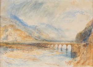 Bellinzona - Most nad Ticino, ok. 1843 (akwarela na papierze) autorstwa Joseph Mallord William Turner