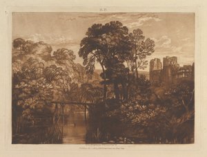 Berry Pomeroy Castle Liber Studiorum, część XII, tablica 58, 1 stycznia 1816. autorstwa Joseph Mallord William Turner