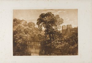 Zamek Berry Pomeroy, tablica 58 z Liber Studiorum autorstwa Joseph Mallord William Turner