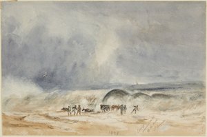 Wywóz utopionego bydła z plaży w St. Leonards autorstwa Joseph Mallord William Turner