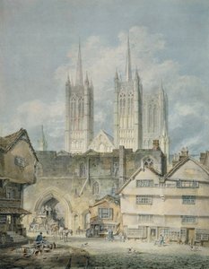 Kościół katedralny w Lincoln, 1795 autorstwa Joseph Mallord William Turner