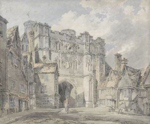 Christ Church Gate, Canterbury, 1793-94 (wc na papierze) autorstwa Joseph Mallord William Turner