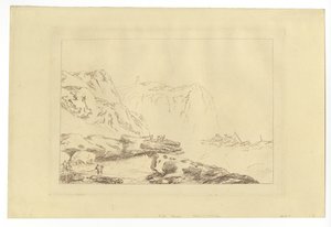 Wybrzeże Yorkshire (akwaforta) autorstwa Joseph Mallord William Turner
