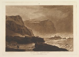Coast of Yorkshire, Near Whitby Liber Studiorum, część V, tablica 24, 1 stycznia 1811. autorstwa Joseph Mallord William Turner