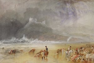 Zamek Criccieth, Północna Walia, ok. 1835 r.