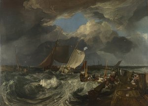 Molo w Calais. 1803 autorstwa Joseph Mallord William Turner