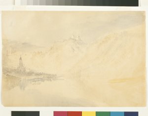 Dieblich nad Mozelą (akwarela na ołówku na białym papierze) autorstwa Joseph Mallord William Turner