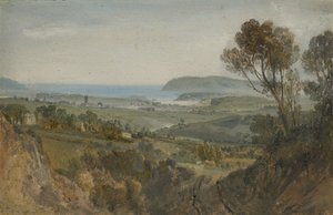 Odległy widok na Plymouth, 1813 autorstwa Joseph Mallord William Turner