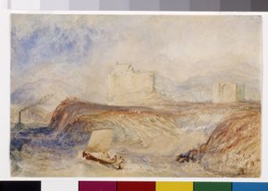 Dunstaffnage (akwarela i gwasz na białym papierze) autorstwa Joseph Mallord William Turner
