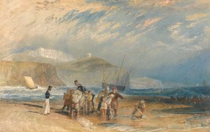 Port w Folkestone i wybrzeże do Dover autorstwa Joseph Mallord William Turner