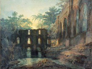 Opactwo fontann (akwarela) autorstwa Joseph Mallord William Turner