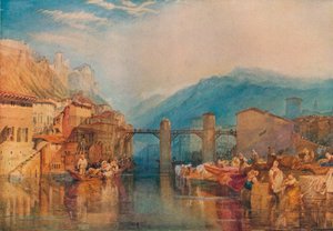 Most Grenoble, 1824 autorstwa Joseph Mallord William Turner