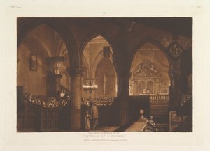 Wnętrze kościoła Liber Studiorum, cz. XIV, tablica 70, 1 stycznia 1819. autorstwa Joseph Mallord William Turner
