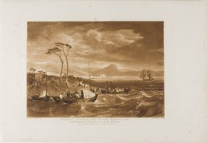 Zamek i miasto Inveraray, tablica 65 z Liber Studiorum autorstwa Joseph Mallord William Turner