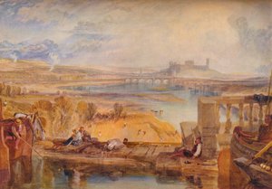 Lancaster, z mostu akweduktowego, c1825 autorstwa Joseph Mallord William Turner