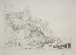 Księga studiów: Opactwo Dumblain, Szkocja autorstwa Joseph Mallord William Turner