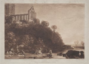 Liber Studiorum: Opactwo Dumblain, Szkocja autorstwa Joseph Mallord William Turner