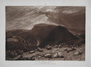 Liber Studiorum: Hind Head Hill na Portsmouth Road autorstwa Joseph Mallord William Turner