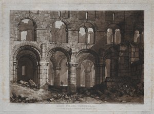 Księga studiów: Katedra na Świętej Wyspie. autorstwa Joseph Mallord William Turner