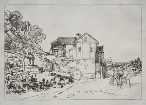 Księga studiów: Młyn wodny. autorstwa Joseph Mallord William Turner