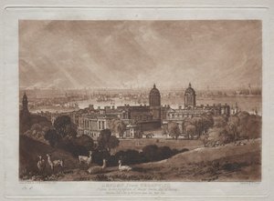 Londyn z Greenwich. autorstwa Joseph Mallord William Turner