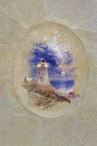 Latarnia morska Lowestoffe, ok. 1827 r. (gwasz na papierze) autorstwa Joseph Mallord William Turner