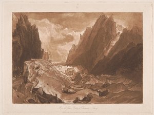 Mer de Glace, Dolina Chamonix, Sabaudia autorstwa Joseph Mallord William Turner