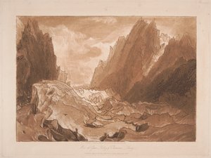 Mer de Glace, dolina Chamonix, Sabaudia autorstwa Joseph Mallord William Turner