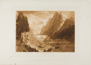 Mer de Glace, tablica 50 z Księgi Studiów autorstwa Joseph Mallord William Turner