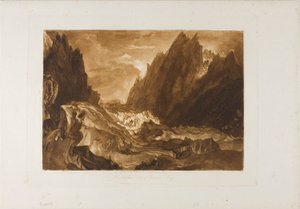 Mer de Glace, tablica 50 z Księgi Studiów autorstwa Joseph Mallord William Turner