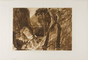 Młyn w pobliżu Grand Chartreuse, tablica 54 z Liber Studiorum autorstwa Joseph Mallord William Turner