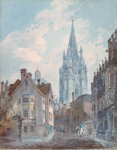 Oksford: St Marys z Oriel Lane, 1792-1793 autorstwa Joseph Mallord William Turner