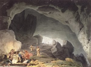Peaks Hole, Derbyshire (rycina kolorowa) autorstwa Joseph Mallord William Turner