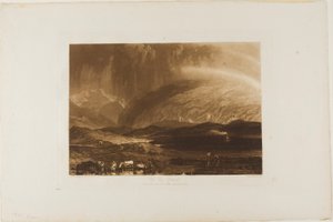 Torfowisko, Szkocja, tablica 45 z Księgi Studiów autorstwa Joseph Mallord William Turner