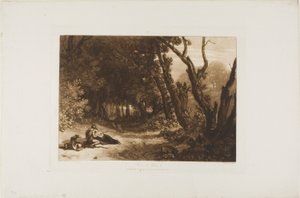 Prokrys i Cefalus, tablica 41 z Księgi Studiów autorstwa Joseph Mallord William Turner
