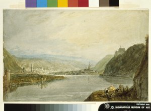 Remagen, Erpel And Linz (aquarela e guache sobre papel branco preparado com aguada cinza)polonês autorstwa Joseph Mallord William Turner